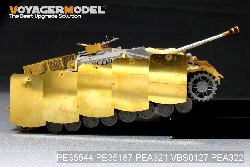 Voyager Model PEA321 WWII German StuG.IV Pivot-Mounting Swinging Type Hull Side Armour Skirts (For DRAGON) 1/35 – immagine 7