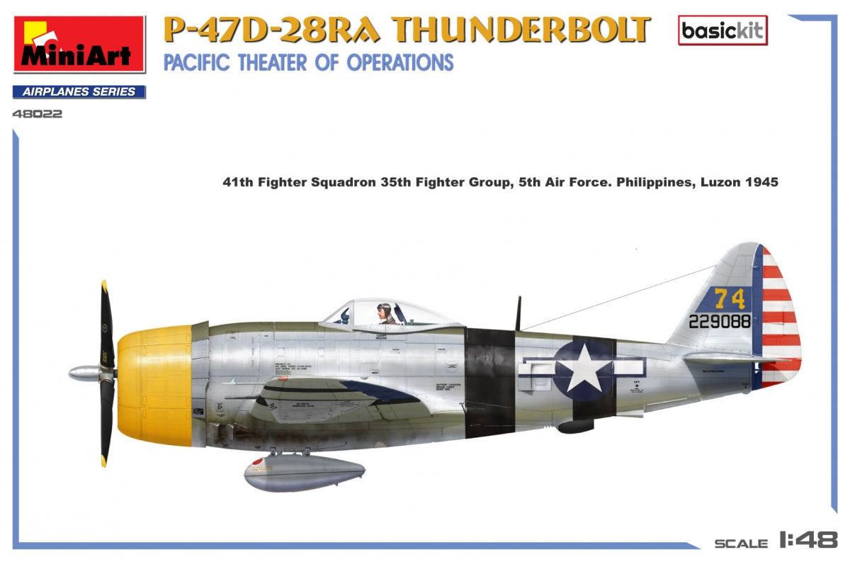 MiniArt 48022 P-47D-28RA THUNDERBOLT. PACIFIC THEATER OF OPERATIONS. BASIC KIT 1/48 – imagen 2