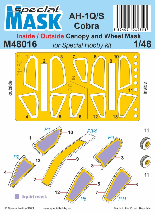 Maquette Special Hobby M48016 AH-1Q/S Cobra Intérieur/Extérieur 1/48