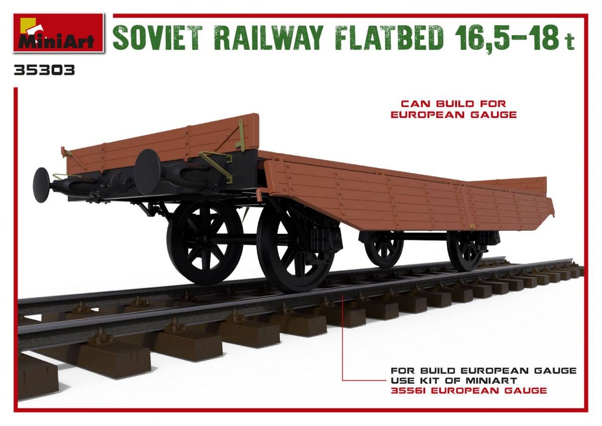 MiniArt 35303 Soviet Railway Flatbed 16,5-18t 1/35 – imagen 7