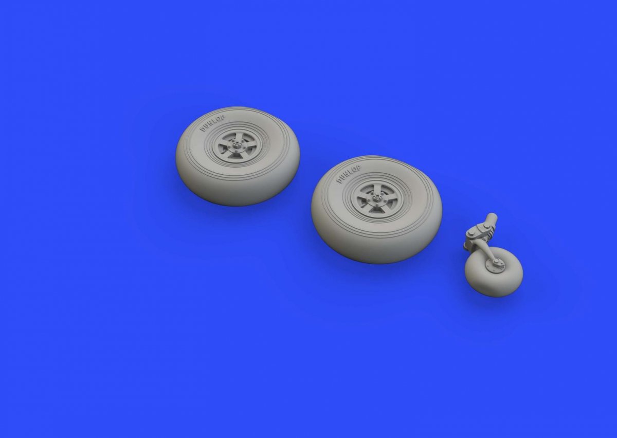 Eduard 648412 Typhoon Mk. Ib wheels early EDUARD, HASEGAWA 1/48 – imagen 2