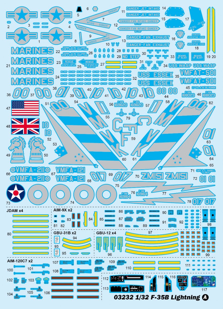 Trumpeter 03232 F-35B Lightning 1/32 – image 6