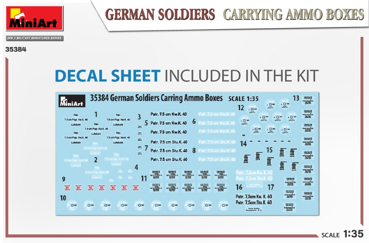 MiniArt 35384 GERMAN SOLDIERS CARRYING AMMO BOXES 1/35 – imagen 2
