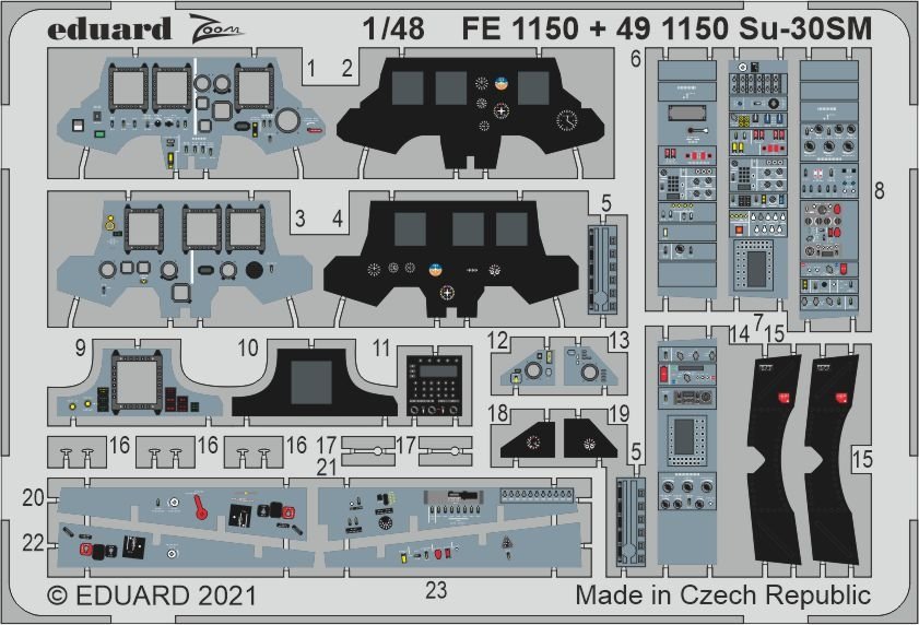 Maquette Eduard FE1150 Su-30SM pour KITTY HAWK au 1/48