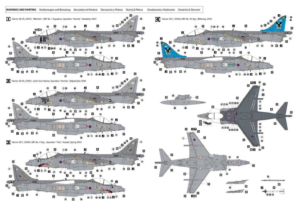 Hobby 2000 48043 Harrier GR.7 ( Hasegawa + CARTOGRAF + MASKI ) 1/48 – imagen 3