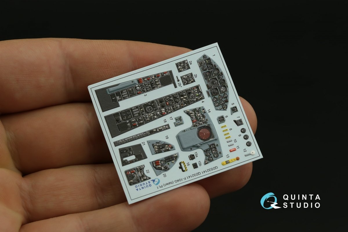 Quinta Studio QD32141 F-104G 3D-Printed &amp;amp; coloured Interior on decal paper (Italeri) 1/32 – imagen 8