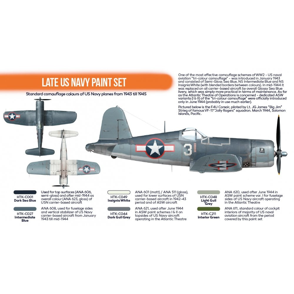 Hataka HTK-CS05.2 Late US Navy paint set – imagen 3
