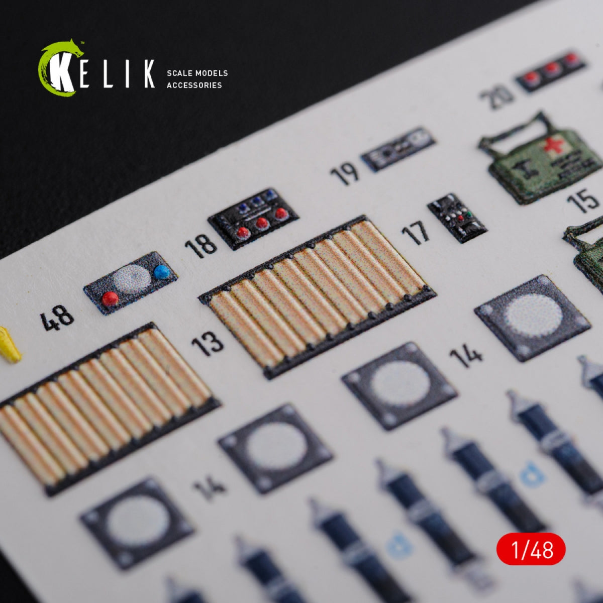 KELIK K48093 CH-47F interior 3D decals for Italeri kit 1/48 – Bild 10