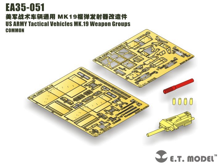 E.T. Model EA35-051 US ARMY Tactical Vehicles MK.19 Weapon Groups 1/35 – imagen 2