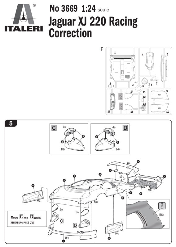 Italeri 3669 Jaguar XJ 220 Racing 1/24 – image 5
