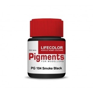 Lifecolor PG104 Powder pigments Smoke black 22ml – immagine 2