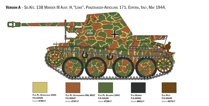 Italeri 6566 Marder III Ausf. H Sd. Kfz.138 1/35 – immagine 7