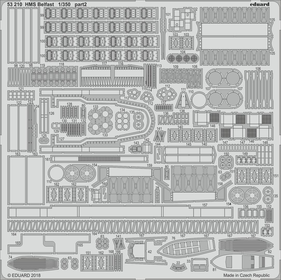 Eduard 53210 HMS Belfast TRUMPETER 1/350 – image 2