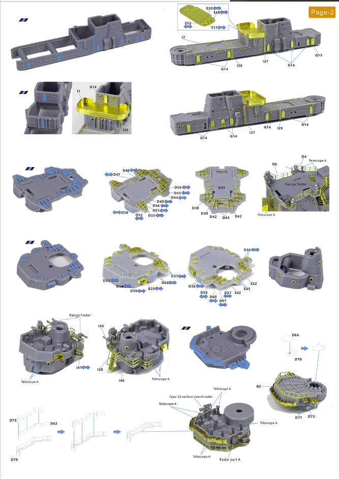 Very Fire VF350019 IJN Light Cruiser Yahagi Detail Up Parts for Hasegawa 40026 1/350 – imagen 4