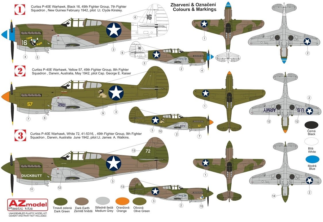 AZ Model AZ7695 P-40E Warhawk „49.th FG 1/72 – Bild 2