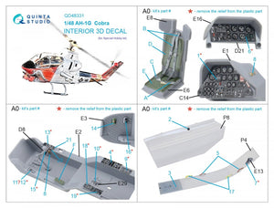 Quinta Studio QD48331 AH-1G 3D-Printed &amp;amp; coloured Interior on decal paper (Special Hobby) 1/48 – imagen 6