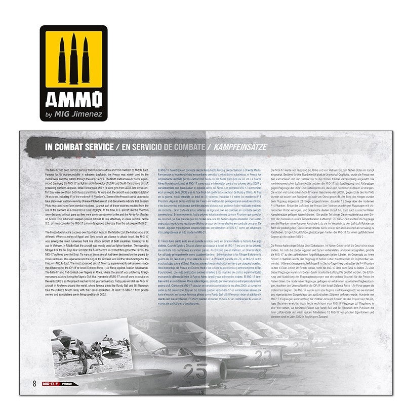 Munitions de Mig Jimenez 6084 MIG-17F / LIM-5 / SHENYANG J-5 - Guide visuel pour modélistes (Multilingue - Anglais, Espagnol, Allemand) – image 7