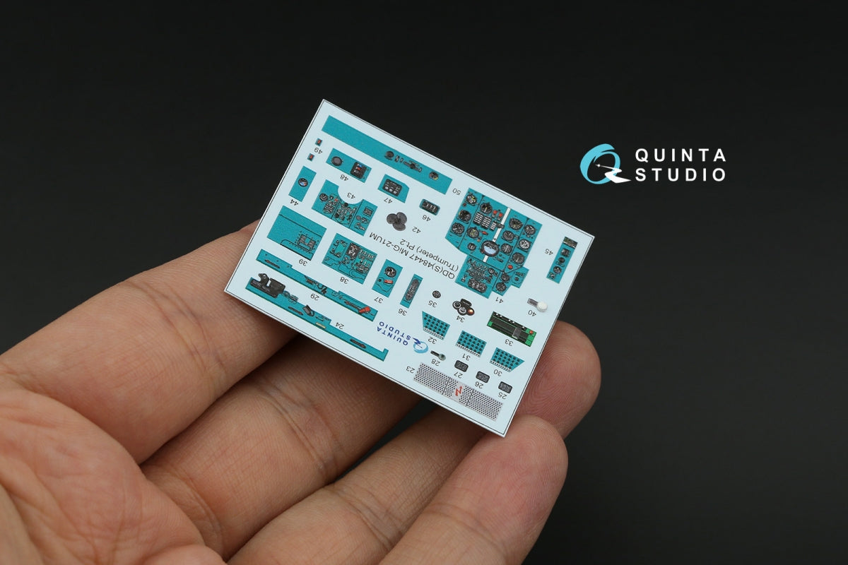 Quinta Studio QDS-48447 MiG-21UM 3D-Printed colored Interior on decal paper (Trumpeter) (Small version) 1/48 – image 9