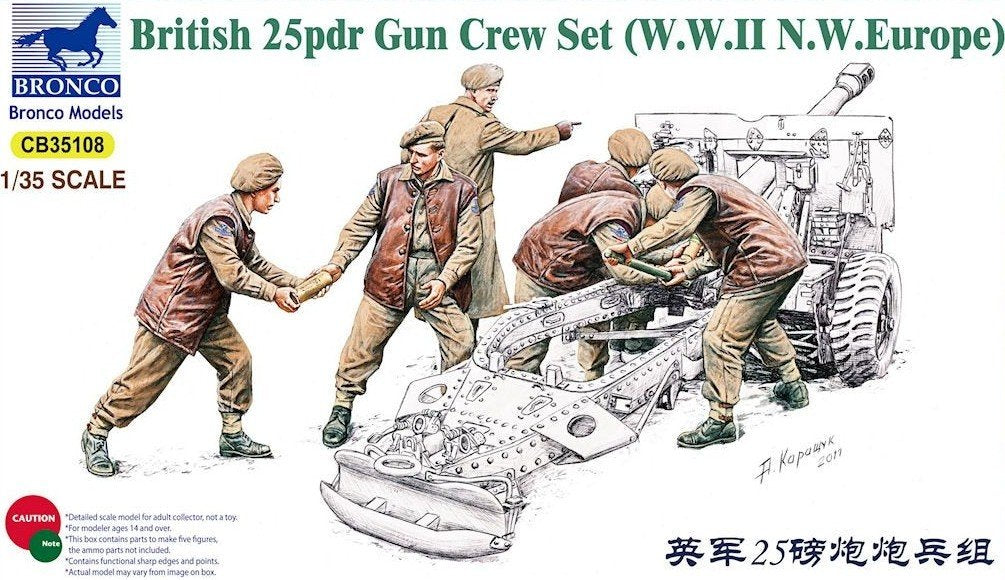 Bronco CB35108 25 pdr Gun Crew Set 1/35