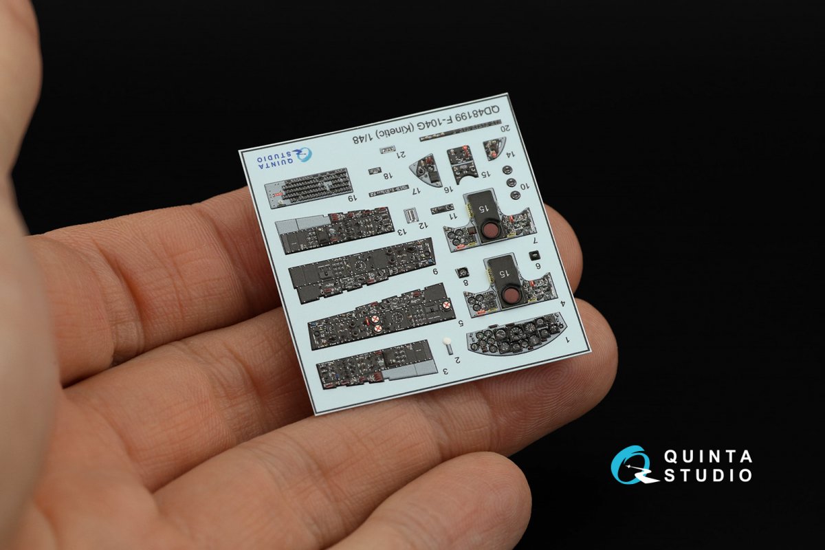 Quinta Studio QD48199 F-104G 3D-Printed &amp;amp; coloured Interior on decal paper (Kinetic) 1/48 – imagen 3