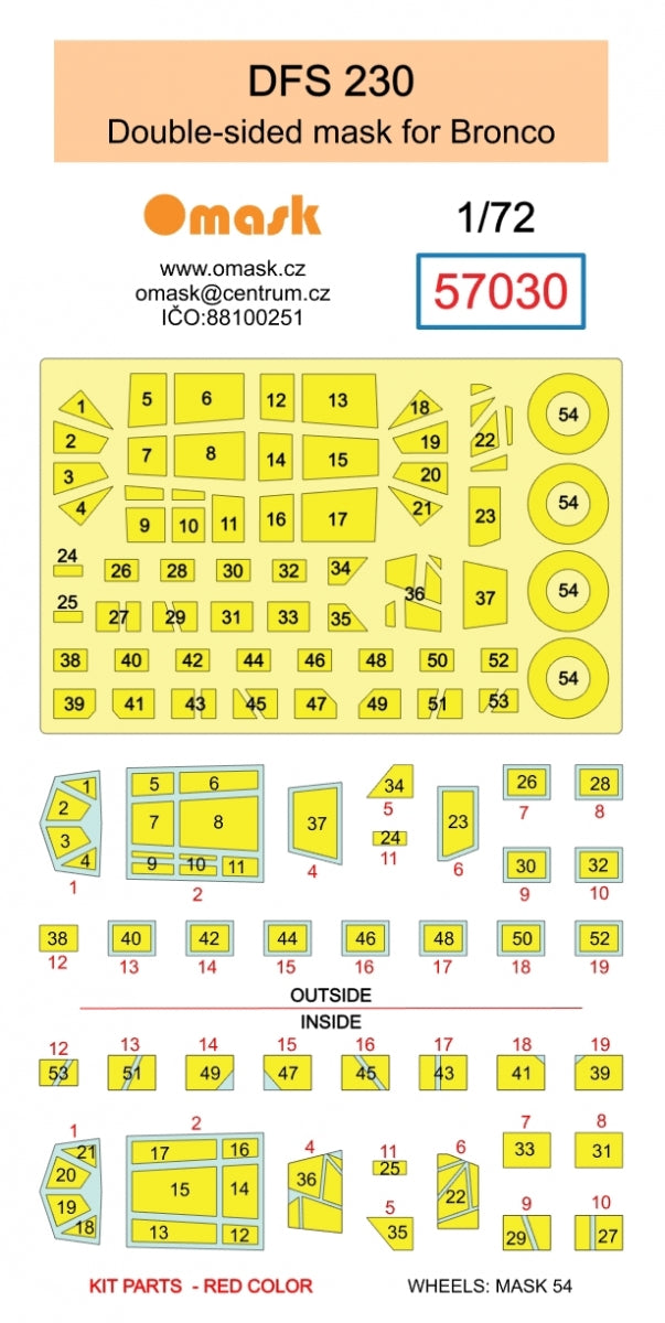 Omask 57030 DFS 230 double-sided mask (for Bronco) 1/72 – imagen 2