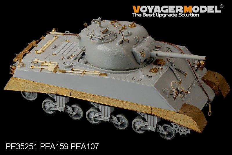 Voyager Model PEA159 WWII USMC M4A2 Mid Tank Late Version Side Skirts (For DRAGON Kit) 1/35 – Bild 2