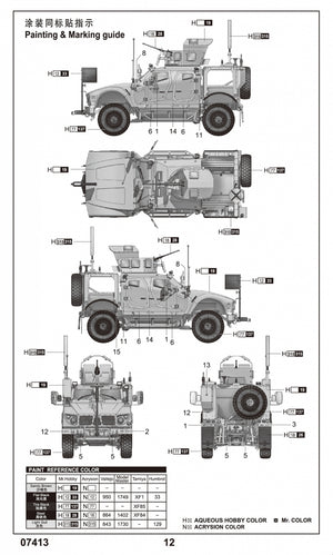 Trumpeter 07413 US M1240 M-ATV MRAP 1/72 – image 5