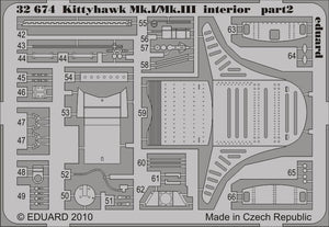 Eduard 32674 Kittyhawk Mk. I/Mk. III interior S. A. 1/32 Hasegawa – imagen 2