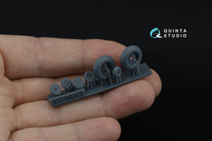 Quinta Studio QT48063 LaGG-3, MiG-3, La-5/La-7/La-9, Yak-7/Yak-9, I-185/250 Wheels (longitudinal tread) (all kits) 1/48 – imagen 3