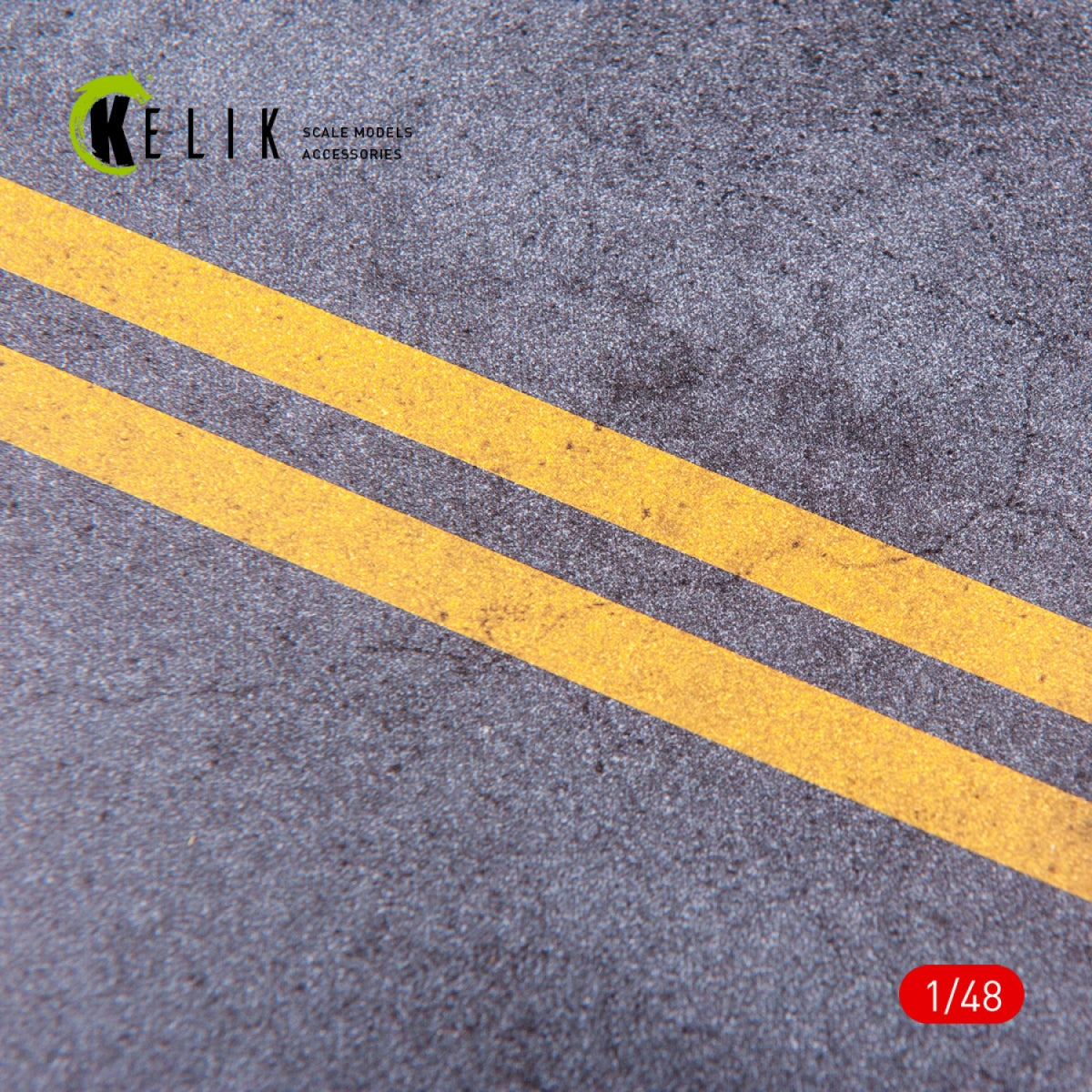 KELIK KS48008 ASPHALT ROAD FOR DRONES OR ANY - ACRYLIC 3 MM (240 X 240 MM) 1/48 – imagen 4