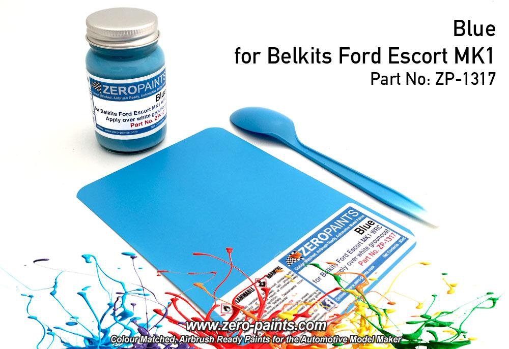 Peinture bleue Zero Paints ZP-1317 Ford Escort Mk1 WRC 60ml (Belkits)