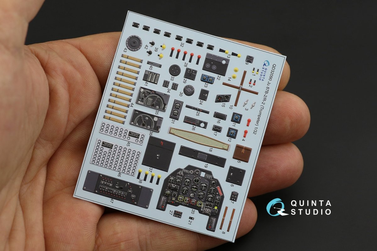 Quinta Studio QD32090 Ju 87B-2/R-2 3D-Printed &amp;amp; coloured Interior on decal paper ( Trumpeter ) 1/32 – Bild 8