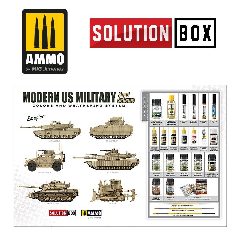 AMMO of Mig Jimenez 7712 SOLUTION BOX - Modern US Military Sand Scheme – imagen 2