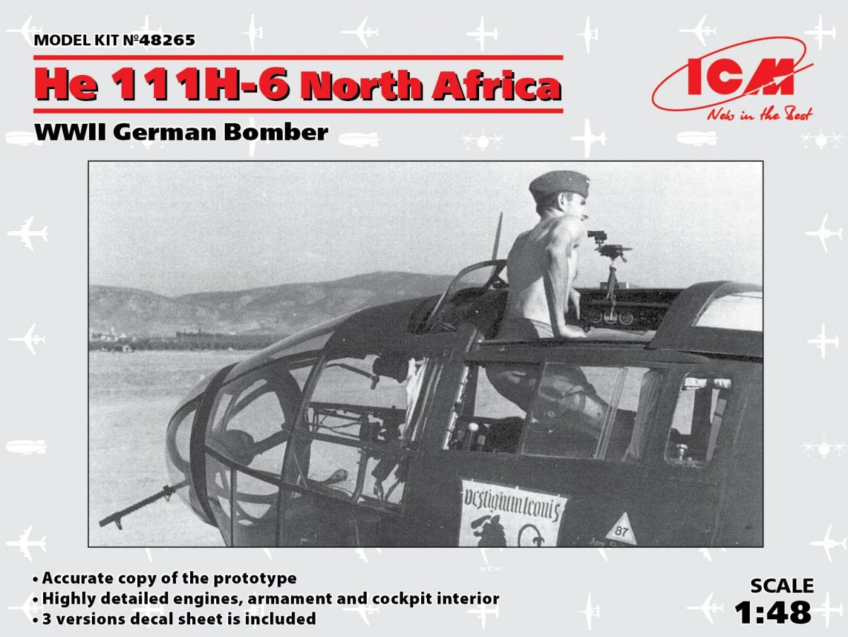 ICM 48265 He 111H-6 North Africa, WWII German Bomber 1/48 – Bild 2