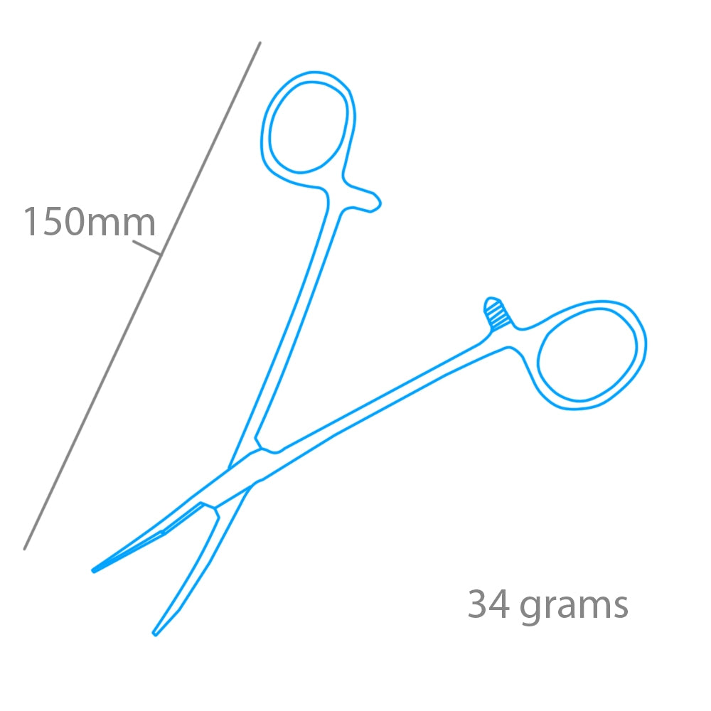 Modelcraft PCL5046 Curved Locking Forceps Jaws (Serrated) (150mm) – Bild 2