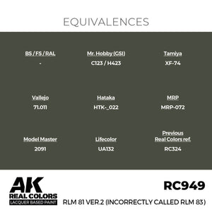 AK Interactive RC949 RLM 81 Ver.2 (incorrectly called RLM 83) 17 ml – Bild 3