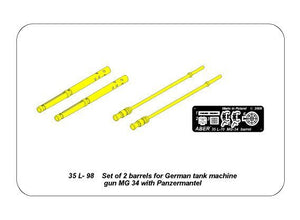 Aber 35L-098 Ensemble de 2 canons pour mitrailleuse de char allemande MG 34 avec Panzermantel (1/35) – image 8