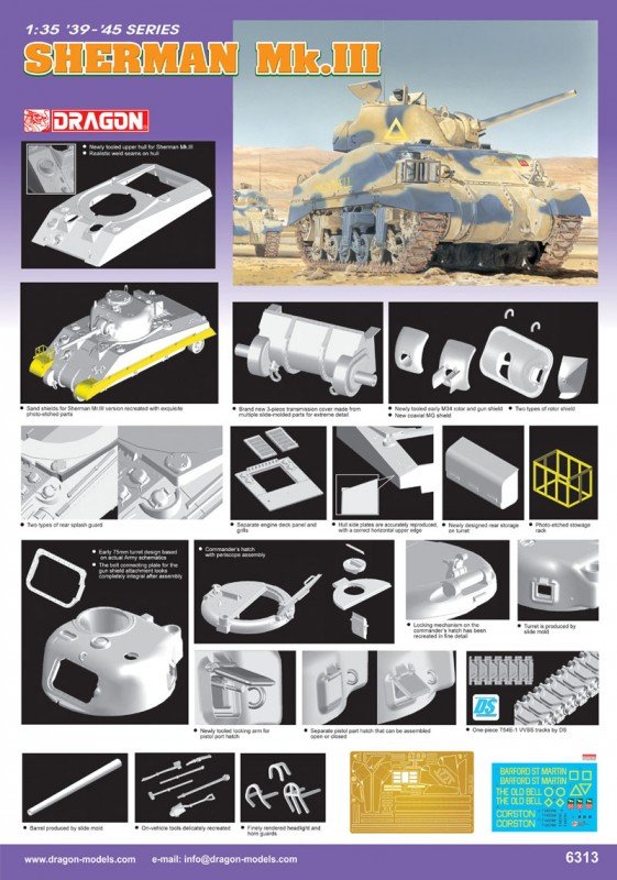 Dragon 6313 Sherman Mk. III 1/35 – imagen 2