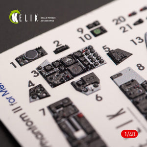 KELIK K48070 F-4E &amp;quot;PHANTOM II&amp;quot; INTERIOR 3D DECALS FOR MENG KIT 1/48 – immagine 4