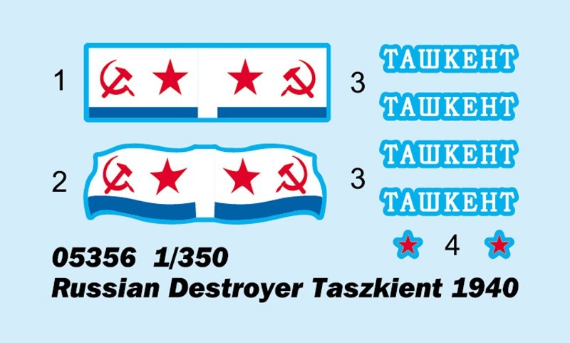Trumpeter 05356 Russian Destroyer Taszkient 1940 1/350 – imagen 4