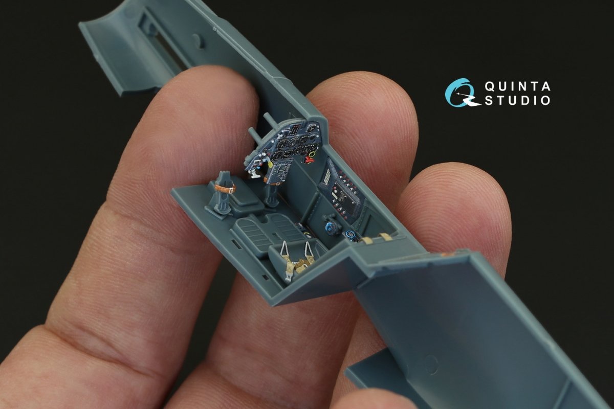 Quinta Studio QD48083 Bf 109F-2/F-4 3D-Printed &amp;amp; coloured Interior on decal paper (for Eduard kit) 1/48 – immagine 5