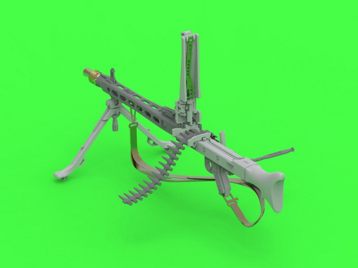 Master GM-35-024 MG-42 - niemiecki karabin maszynowy (7.92mm) - kompletny karabin - zawiera elementy toczone, żywiczne, fototrawione (1 szt.) 1/35 – imagen 5