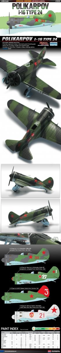 Academy 12314 Polikarpov I-16 type 24 1/48 – imagen 2