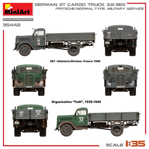 Miniart 35442 CAMION CARGO ALLEMAND 3T 3.6-36S. PRITSCHE-TYPE NORMAL. SERVICE MILITAIRE 1/35 – image 14