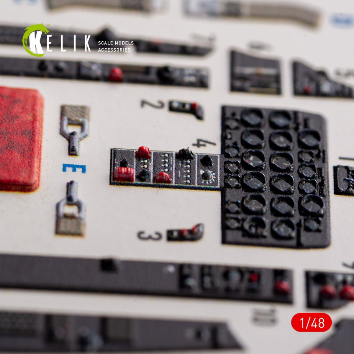 KELIK K48104 F-86A Sabre - interior 3D decals for ClearProp kit 1/48 – Bild 4