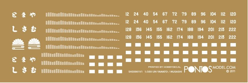 Pontos 35029WD1 IJN Yamato Wooden Deck set 1945 1/350 – zdjęcie 3