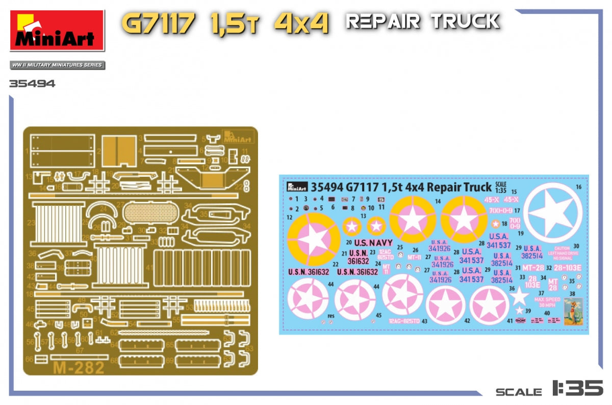 MiniArt 35494 G7117 1,5T 4x4 Repair Truck 1/35 – immagine 5