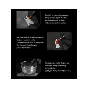 DSPIAE MKM-02 Acrylic Metallic Silver Soft Tipped Marker – imagen 4