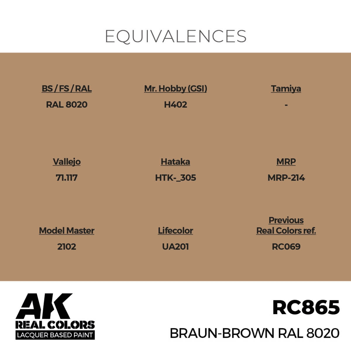 AK Interactive RC865 Braun-Brown RAL 8020 17 ml – imagen 3