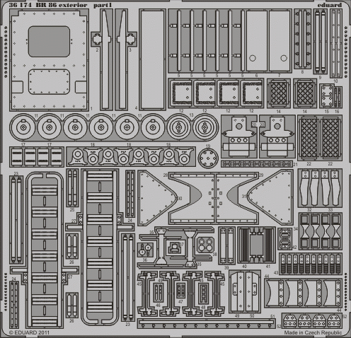 Eduard 36174 BR 86 exterior 1/35 Trumpeter